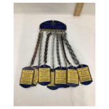 Sash Chain Salesman Sample Set, Brass Plaque,