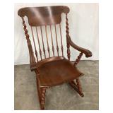 Antique Wood Rocking Chair w/ Ornate Spindle Legs