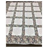 Hand Stitched Embroidered Quilt, Border Not