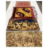 (4) Vintage Tapestries, Incl. (2) w/ Dogs, etc.,