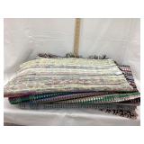(7) Vintage Rag Rugs, Various Sizes, Some Wear,