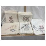 (5) Sets of Hand Embroidered Day of the Week