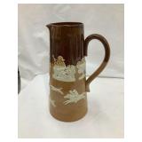 Doulton England 8"T Pitcher w/ Applied Hunting