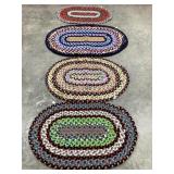 (4) Vintage Braided Rugs, Various Sizes