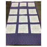 Hand Stitched Embroidered Quilt, Some Stains,