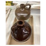 (2) Stoneware Jugs
