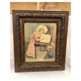 Victorian Girl Print w/ Ornate Frame w/ G