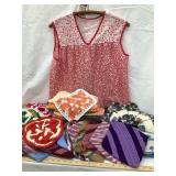 Large Lot of Knit/Crocheted Pot Holders, Dish