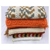 (5) Vintage Afghans, Various Sizes