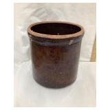 Early Redware/Stoneware 1 Gal. Crock, 8"T,