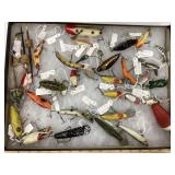 Flat of Vintage Fish Lures & Bobbers