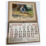 Conley Cut Cheese Factory, Woodman, WI 1947 Adv.