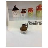 UHL Pottery 1939 "Merry XMas" Mini Jug, 2 1/8"T,