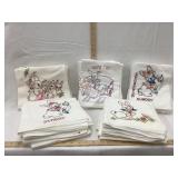 (5) Sets of Hand Stitched Embroidered Towels