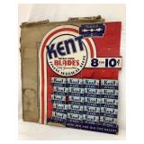 Kent Razor Blades Cardboard General Store Adv.