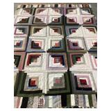 Vintage Quilt w/ U.S. Navy Chevron Patch, Holes,