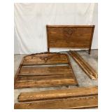 Ornate Oak Bed/Frame, Needs Put