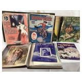 Large Collection of Early Sheet Music w/ Colored