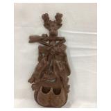 Cast Iron Deer/Hunting Match Holder, Age Unknown,