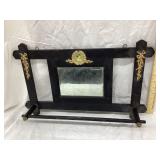 Ornate Wooden Victorian Wall Mirror Towel/Tie