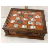 Vintage Hickok Buckle Display Case w/ (14) Hickok