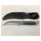 Western Hunting Knife w/ Leather Sheath, 9 1/2"L,