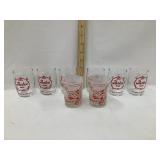 (6) Peerless Adv. Beer Glasses & (2)
