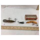 (3) Vintage Fishing Lures, Incl. "Lazy Ike" in