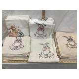 (5) Set of Hand Stitched Embroidered Day of the