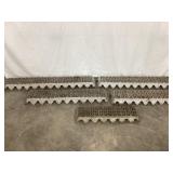 (5) Ornate Cast Iron Radiator Covers, (1) 48"L,