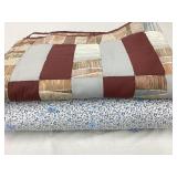 (2) Vintage Tie Blankets , 63" x 49" & 95" x 88"