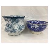 (2) Transferware Pieces, 6 3/4"T & 4 1/2"T