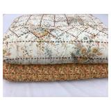 (2) Vintage Tie Blankets, 84 1/2" x 80 1/2" & 84"