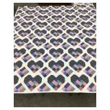 Hand Stitched Quilt/Blanket, 89"x109"