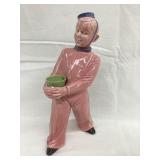 Vintage German Ceramic Bellhop Decanter, 8 3/4"T