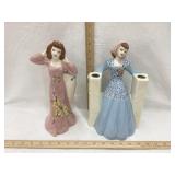 Victorian Lady Candle Stick Holder & Vase, 10