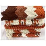 (5) Vintage Afghans, Various Sizes