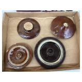 (4) Stoneware Lids incl. Canning Jar Lid
