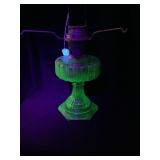 Aladdin Green Depression Uranium Glass Mo. B