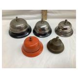 (5) Counter Top Bells incl. (1) Brass, All