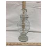 Vintage Apothecary Jar, 9 3/4" T, Rough Lip Edge