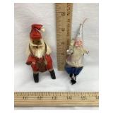 (2) Vintage Christmas Santa Ornaments, Including