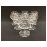 (6) Hennessy Cognac Snifter Etched Shot Glasses