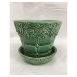 Vintage McCoy Flower Pot w/ Attached