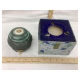 Ornate Victorian Powder/ Music Box W/ Box, Wound