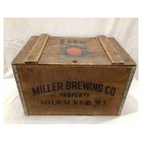 Miller Lite/Miller Brewing Co. Wood Beer Crate,
