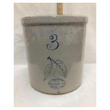 Union Stoneware/Red Wing Bottom Marked 3 Gal.