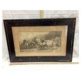 Vintage "The Horse Fair" Framed Print by Rosa