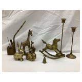 Brass Animals, Candle Sticks, etc.