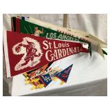 Vintage Sports Felt Pennants, (10) Large, (11)